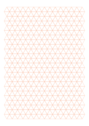 Half-Inch Orange Triangle Graph Paper  - A4