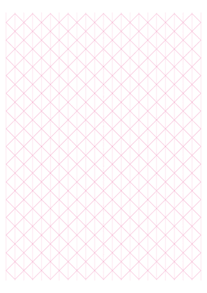 Half-Inch Pink Axonometric Graph Paper  - A4