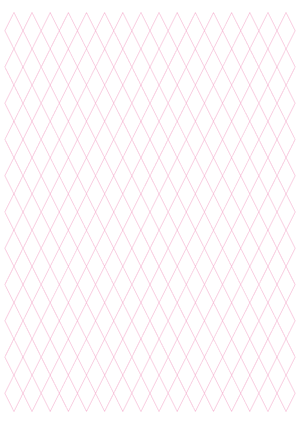 Half-Inch Pink Diamond Graph Paper  - A4