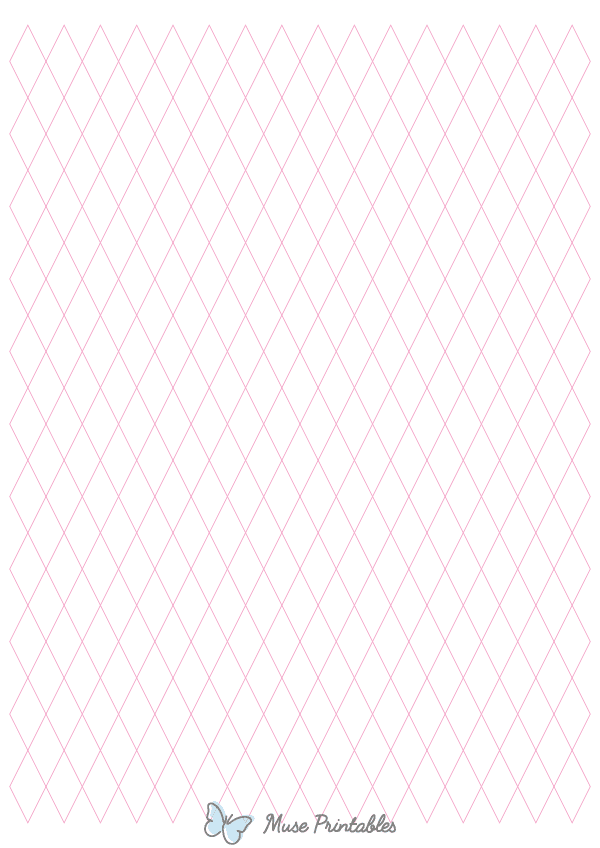 Half-Inch Pink Diamond Graph Paper : A4-sized paper (8.27 x 11.69)