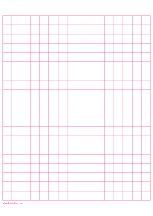 Half Inch Pink Graph Paper - A4