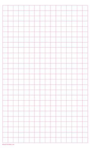 Half Inch Pink Graph Paper - Legal