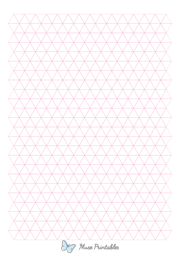 Half-Inch Pink Triangle Graph Paper : A4-sized paper (8.27 x 11.69)