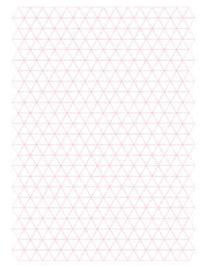 Half-Inch Pink Triangle Graph Paper  - Letter