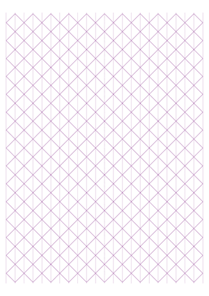 Half-Inch Purple Axonometric Graph Paper  - A4