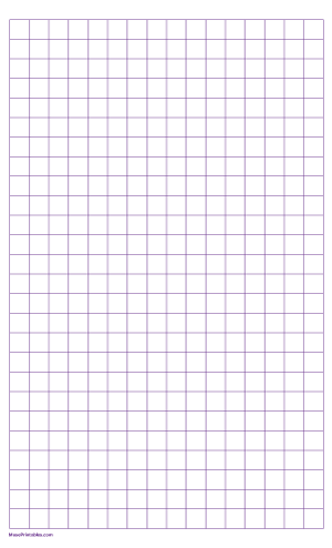 Half Inch Purple Graph Paper - Legal