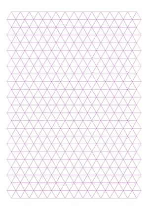 Half-Inch Purple Triangle Graph Paper  - A4