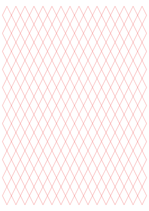 Half-Inch Red Diamond Graph Paper  - A4