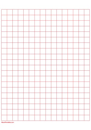 Half Inch Red Graph Paper - A4