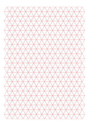 Half-Inch Red Triangle Graph Paper  - A4