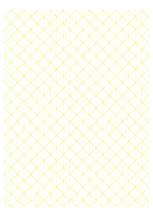 Half-Inch Yellow Axonometric Graph Paper  - A4