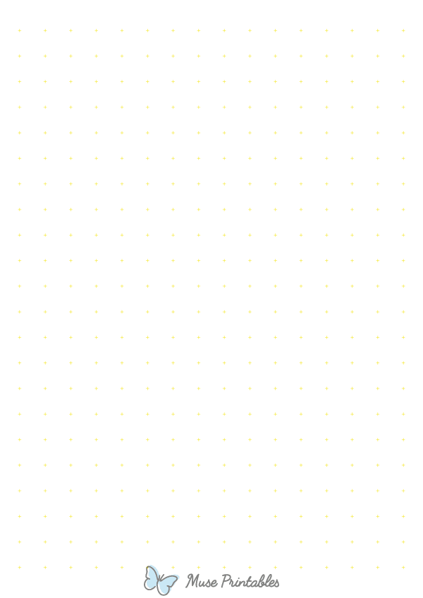 Half-Inch Yellow Cross Grid Paper : A4-sized paper (8.27 x 11.69)
