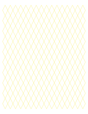 Half-Inch Yellow Diamond Graph Paper  - Letter