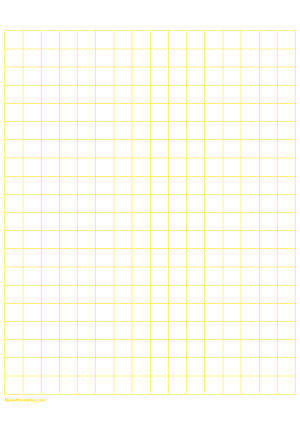 Half Inch Yellow Graph Paper - A4