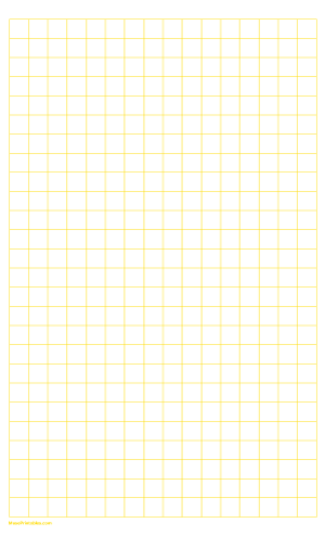 Half Inch Yellow Graph Paper - Legal