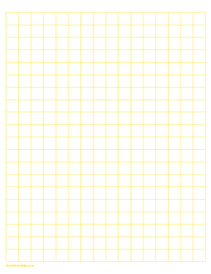Half Inch Yellow Graph Paper - Letter