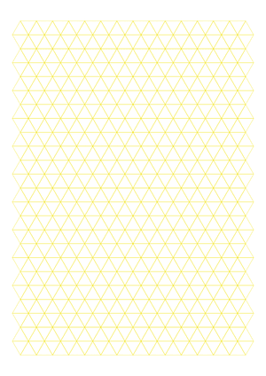 Half-Inch Yellow Triangle Graph Paper  - A4
