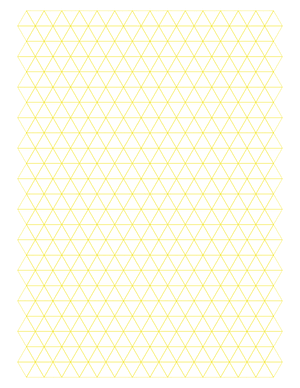 Half-Inch Yellow Triangle Graph Paper  - Letter