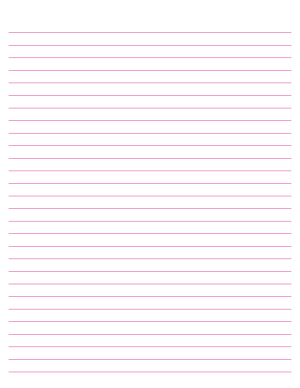 Hot Pink Lined Paper Wide Ruled - Letter