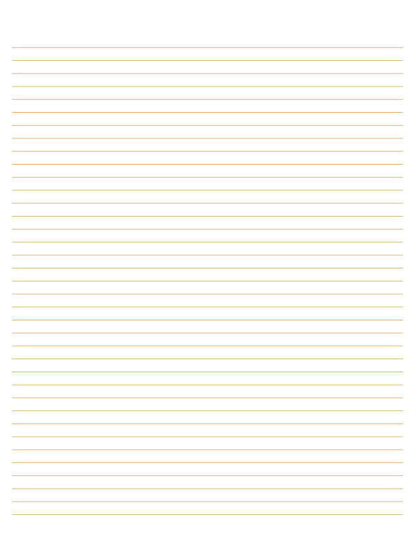 Khaki Lined Paper Narrow Ruled: Letter-sized paper (8.5 x 11)