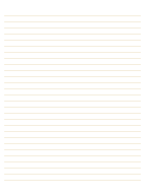 Khaki Lined Paper Wide Ruled: Letter-sized paper (8.5 x 11)