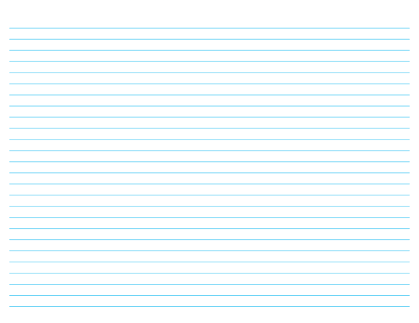 Landscape Blue Lined Paper College Ruled: Letter-sized paper (8.5 x 11)
