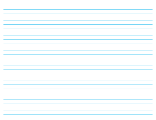 Landscape Blue Lined Paper Narrow Ruled: Letter-sized paper (8.5 x 11)