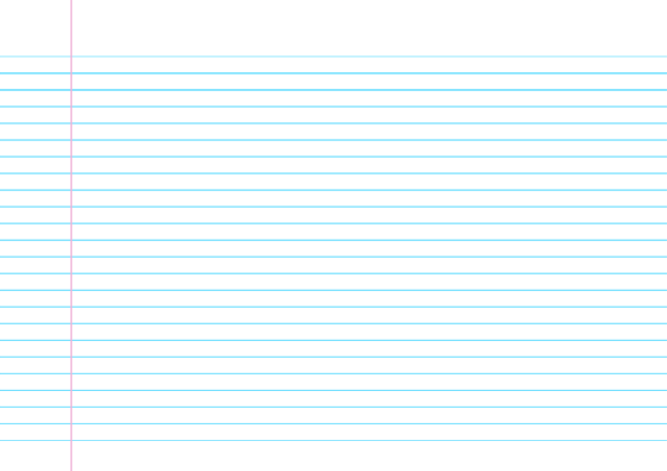 Landscape College Ruled Notebook Paper: A4-sized paper (8.27 x 11.69)