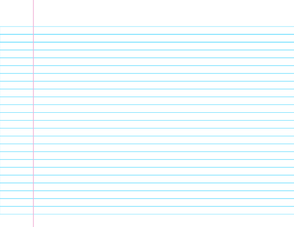 Landscape College Ruled Notebook Paper: Letter-sized paper (8.5 x 11)