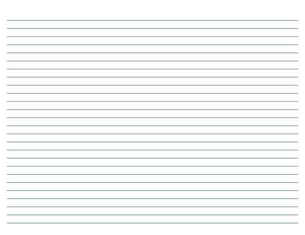 Landscape Dark Green Lined Paper College Ruled: Letter-sized paper (8.5 x 11)