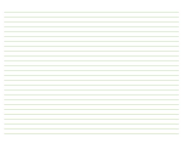 Landscape Green Lined Paper College Ruled: Letter-sized paper (8.5 x 11)