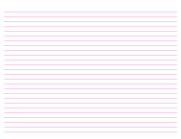 Landscape Hot Pink Lined Paper College Ruled: Letter-sized paper (8.5 x 11)