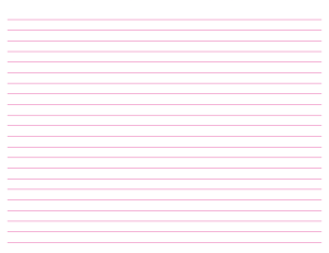 Landscape Hot Pink Lined Paper Wide Ruled - Letter