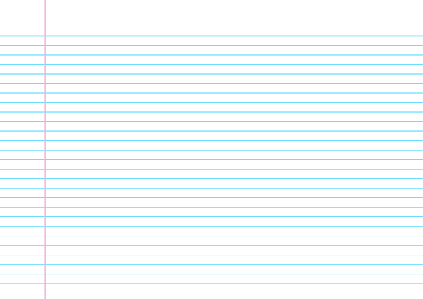 Landscape Narrow Ruled Notebook Paper: A4-sized paper (8.27 x 11.69)