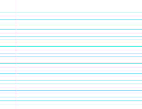 Landscape Narrow Ruled Notebook Paper: Letter-sized paper (8.5 x 11)