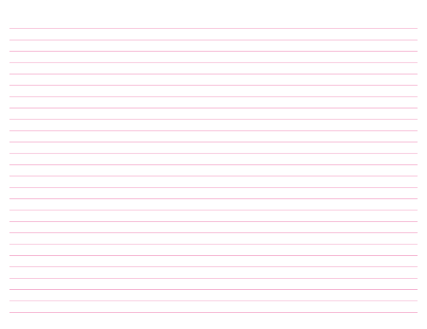 Landscape Pink Lined Paper College Ruled: Letter-sized paper (8.5 x 11)