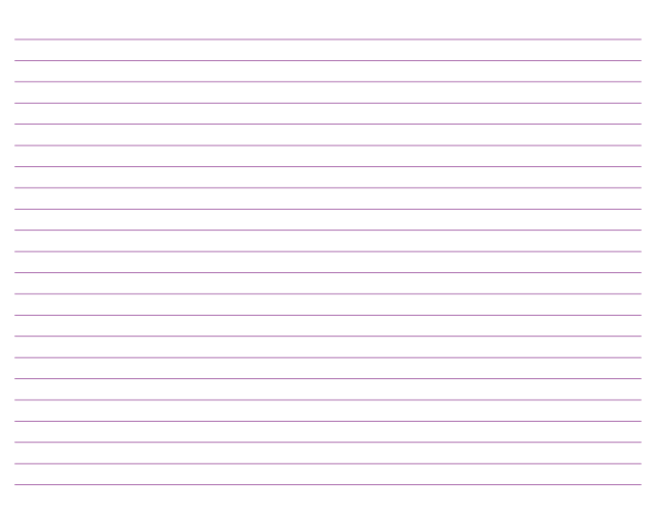 Landscape Purple Lined Paper Wide Ruled: Letter-sized paper (8.5 x 11)