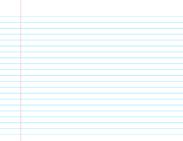 Landscape Wide Ruled Notebook Paper: Letter-sized paper (8.5 x 11)
