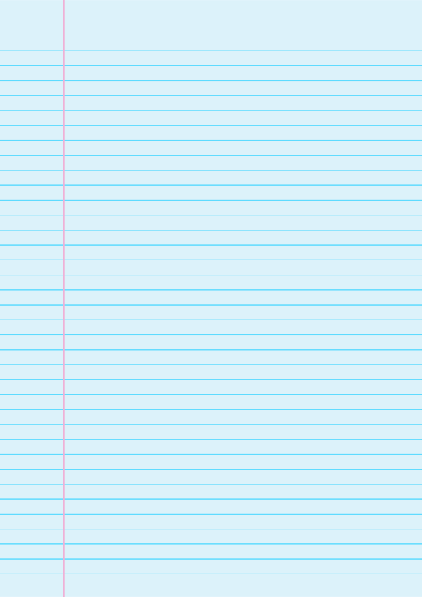 Light Blue College Ruled Notebook Paper: A4-sized paper (8.27 x 11.69)