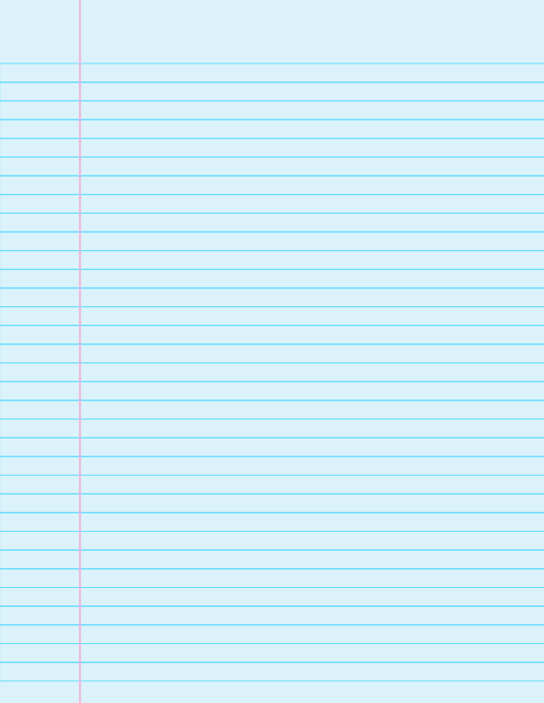 Light Blue College Ruled Notebook Paper: Letter-sized paper (8.5 x 11)