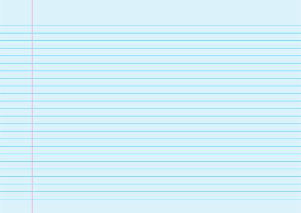 Light Blue Landscape College Ruled Notebook Paper: A4-sized paper (8.27 x 11.69)