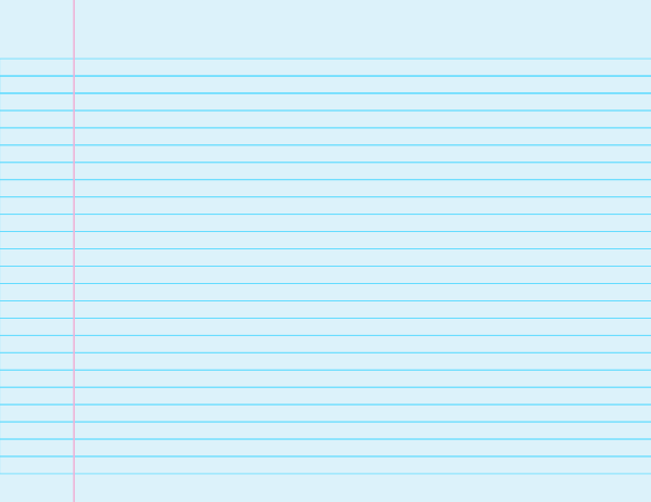Light Blue Landscape College Ruled Notebook Paper: Letter-sized paper (8.5 x 11)