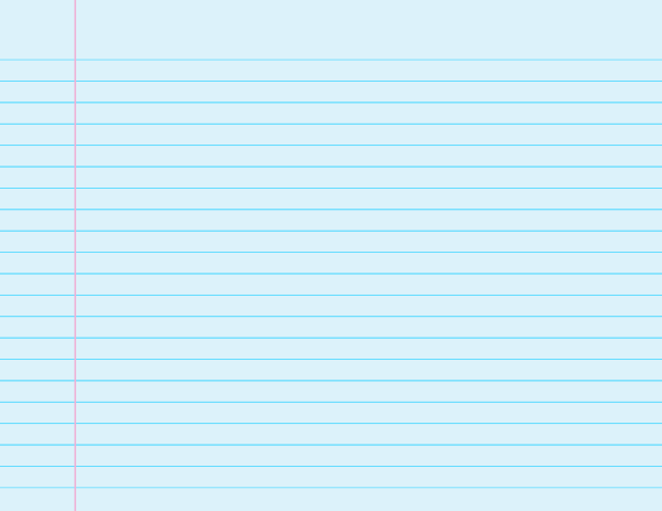 Light Blue Landscape Wide Ruled Notebook Paper: Letter-sized paper (8.5 x 11)