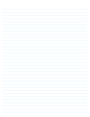 Light Blue Lined Paper College Ruled - Letter