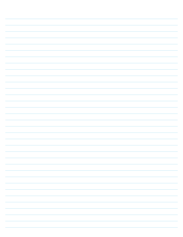 Light Blue Lined Paper College Ruled: Letter-sized paper (8.5 x 11)