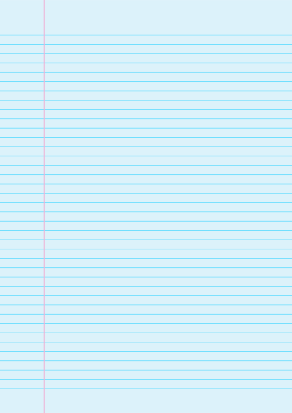 Light Blue Narrow Ruled Notebook Paper: A4-sized paper (8.27 x 11.69)
