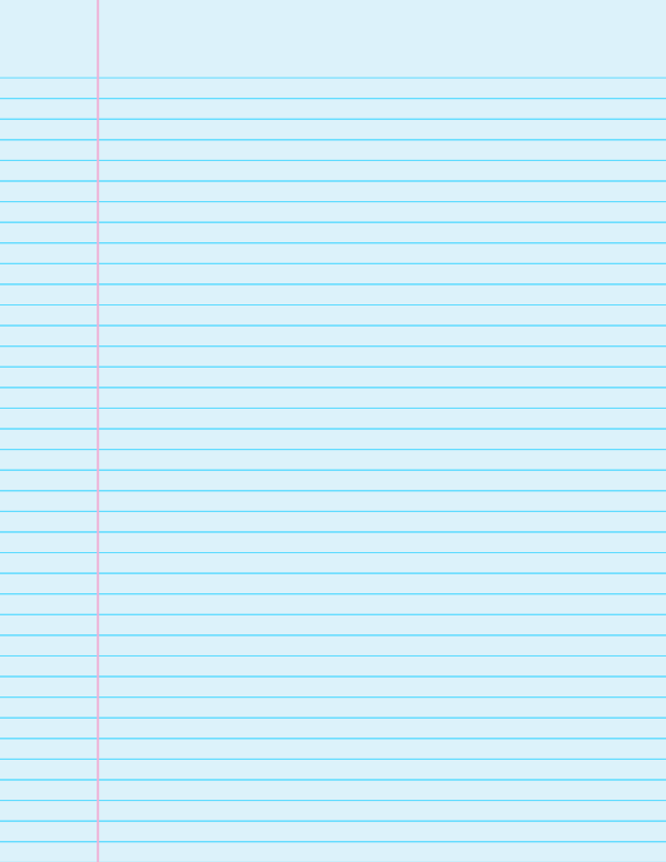 Light Blue Narrow Ruled Notebook Paper: Letter-sized paper (8.5 x 11)