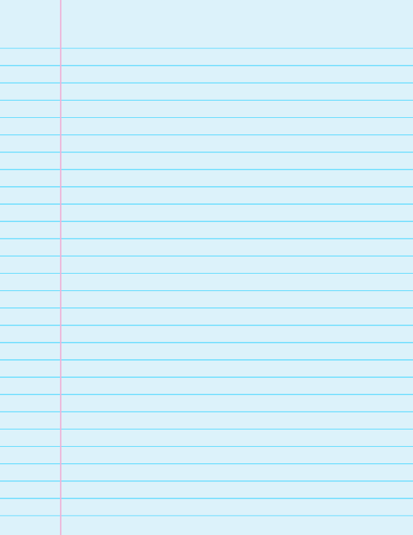 Light Blue Wide Ruled Notebook Paper: Letter-sized paper (8.5 x 11)