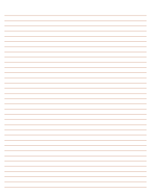 Light Brown Lined Paper College Ruled - Letter