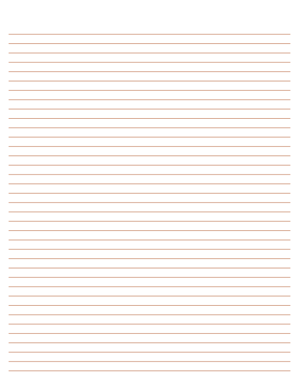 Light Brown Lined Paper Narrow Ruled: Letter-sized paper (8.5 x 11)